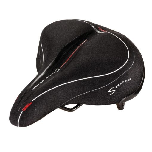 Serfas CR-762 CRUISER Unisex Saddle Steel Black with Lycra Cover