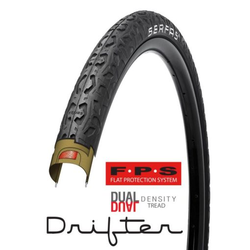 Serfas DRIFTER CITY Tire 27.5 X 1.5 Clincher Rigid Black