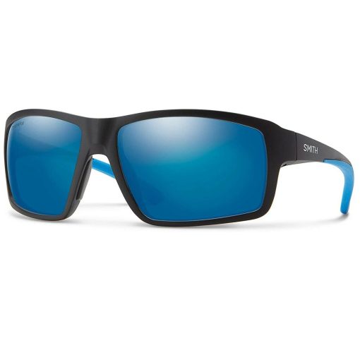 Smith HOOKSHOT ChromaPop Sunglass Matte Black with Polarized Blue Mirror