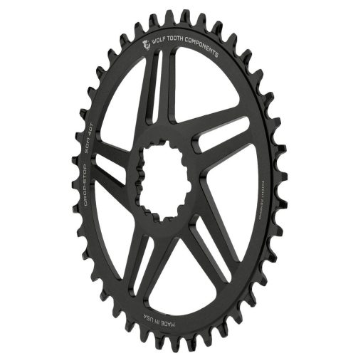 WOLF TOOTH Direct Mount Chainring - 28t SRAM Direct Mount Drop-Stop For SRAM 3-Bolt Cranksets 6mm Offset Black