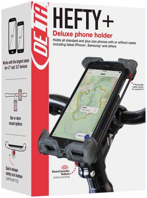 DELTA Hefty Holder Plus Smartphone Bike Mount - Clear Gray - Image 4