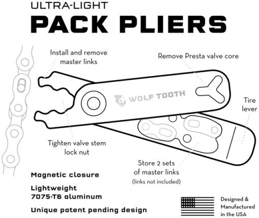 Wolf Tooth Masterlink Combo Pack Pliers, Black - Image 2