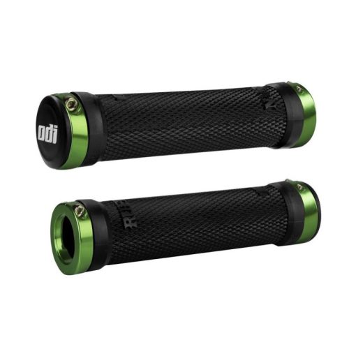 ODI RUFFIAN Lock On Double Bolt Grips Black/Green