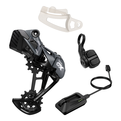 SRAM GX Eagle AXS Upgrade Kit - Rear Derailleur, Battery, Eagle AXS POD Controller w/ Clamp, Charger/Cord, Chain Gap Tool, Black